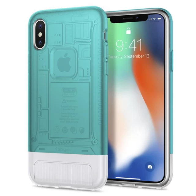 Чохол Spigen для iPhone X Classic C1 Bondi Blue (057CS23194)