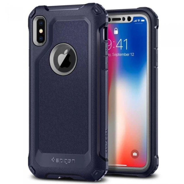 Чехол Spigen для iPhone X Pro Guard Midnight Blue (057CS22653)