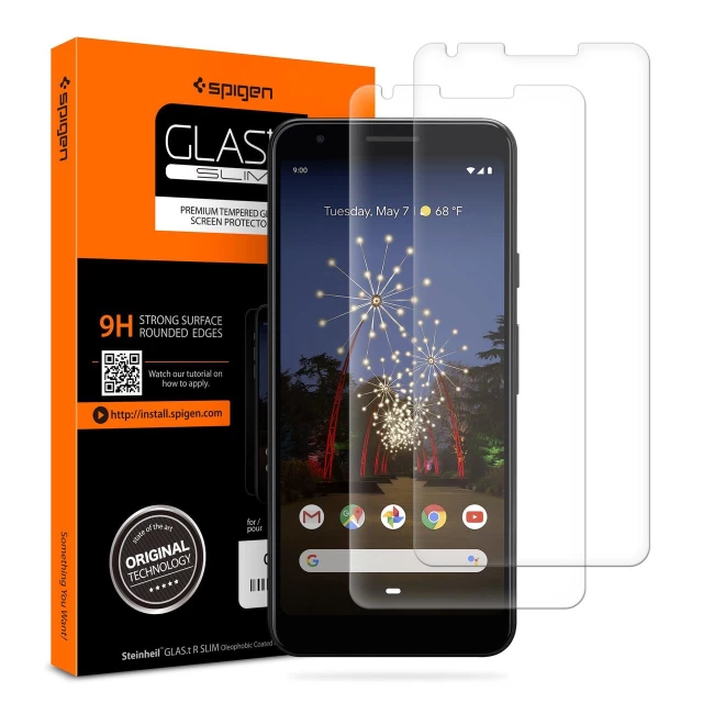 Захисне скло Spigen для Google Pixel 3a XL GLAS.tR SLIM HD (2 Pack) (F22GL26443)