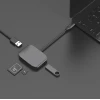 USB-хаб Upex USB Type-C - SD+TF Card Reader/USB 2.0x2 Space Gray (UP10171)