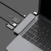 USB-хаб Upex USB Type-C - HDMI/USB 3.0x2/USB Type-C/SD+TF Card Reader Space Gray (UP10173)