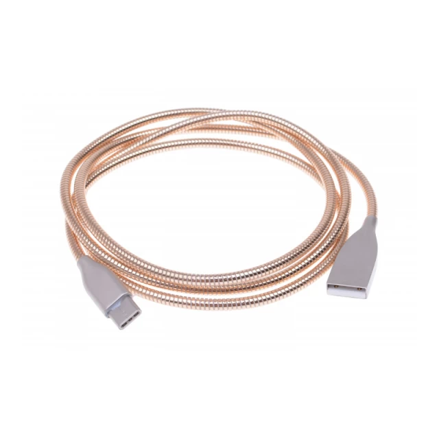 Кабель UPcable USB Type-C - USB Spring Series золотий 1 м