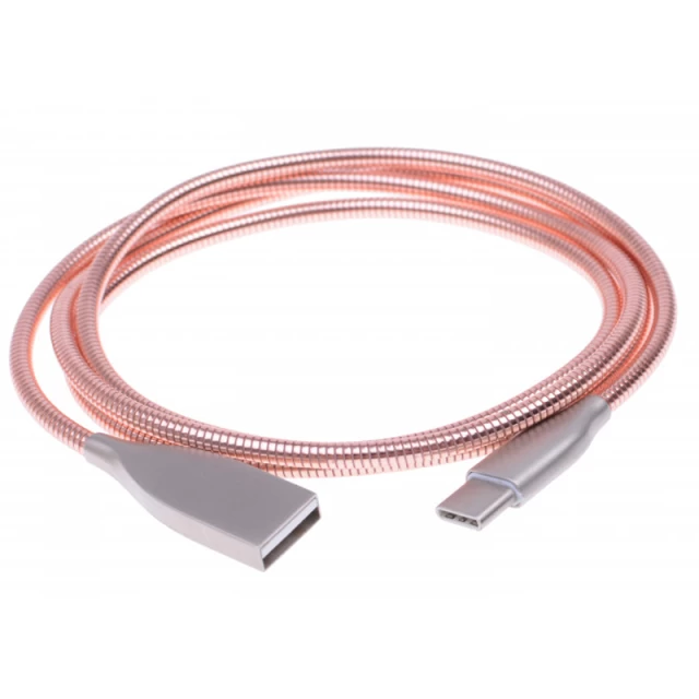 Кабель UPcable USB Type-C - USB Spring Series рожеве золото 1 м