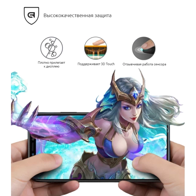 Захисне скло ARM Full Glue для Huawei Y6 Prime 2018/Honor 7A Pro Black (ARM51818-GFG-BK)
