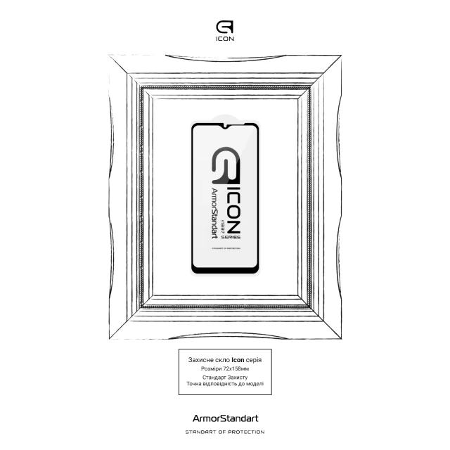 Защитное стекло ARM Icon для Samsung Galaxy M12 (M127)/A12 (A125) Black (ARM58887)