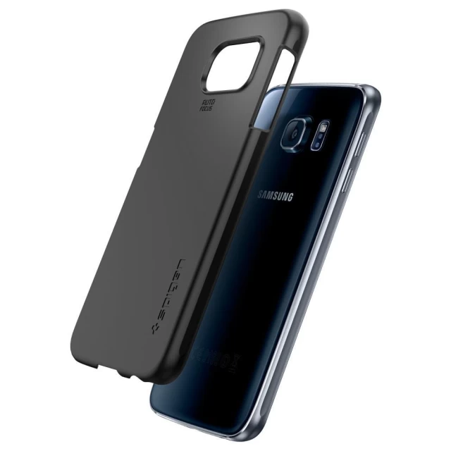 Чехол Spigen для Samsung S6 Thin Fit Smooth Black (SGP11308)