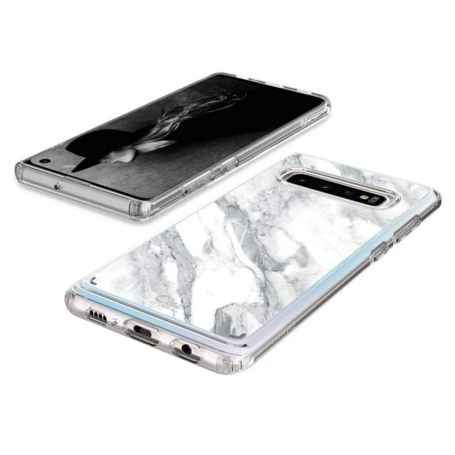 Чехол Spigen для Samsung Galaxy S10 Plus Ciel By CYRILL White Marble (606CS25789)