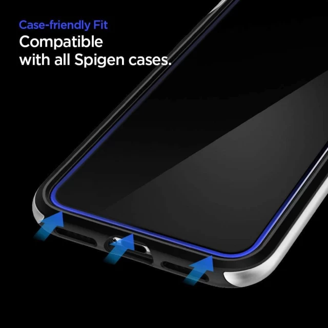Антибактеріальне захисне скло Spigen для iPhone 11Pro/XS/X (2 Pack) (AGL01269)
