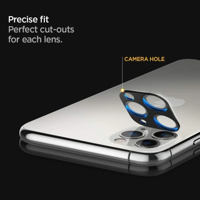 Захисне скло Spigen для камери iPhone 11 Pro | 11 Pro Max Full Cover (2 pack) Silver (AGL00502)