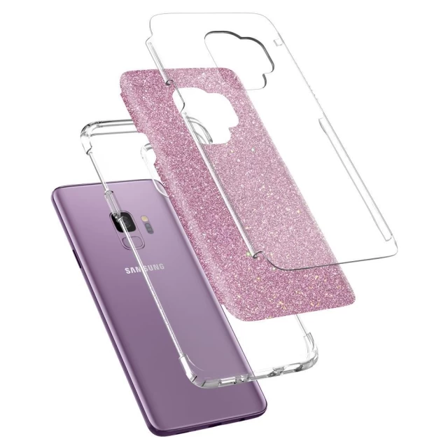 Чехол Spigen для Samsung S9 Slim Armor Crystal Glitter Rose Quartz (592CS22886)