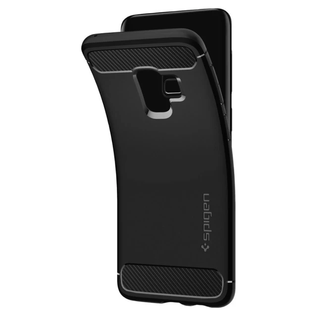 Чехол Spigen для Samsung S9 Rugged Armor Black (592CS22834)