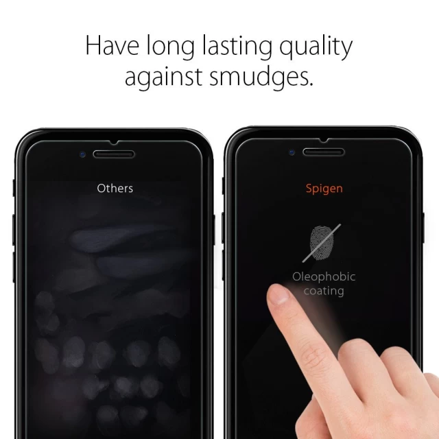 Захисне скло Spigen для iPhone 8/7 SLIM HD (2 Pack) (042GL20802)