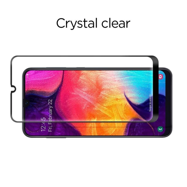 Защитное стекло Spigen для Samsung Galaxy A50/A30 GLAS.tR Full Cover Black (611GL26283)