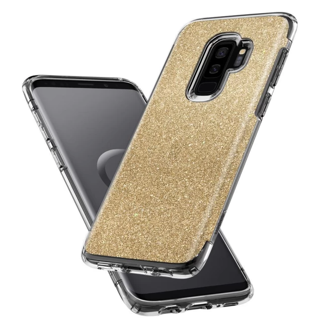 Чехол Spigen для Samsung S9 Plus Slim Armor Crystal Glitter Gold Quartz (593CS22972)