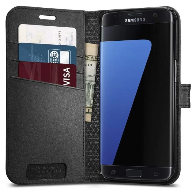 Чехол Spigen для Samsung S7 Edge Wallet S Black (556CS20050)