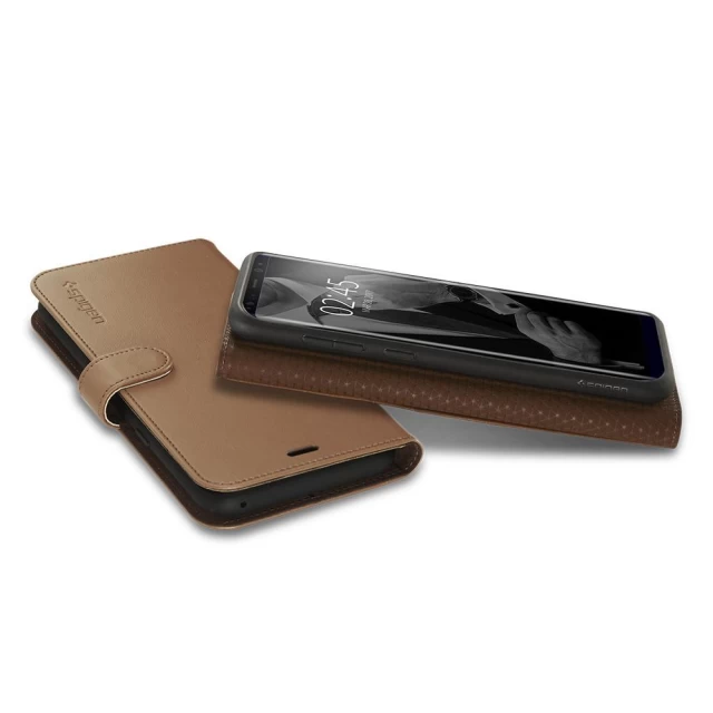 Чехол Spigen для Samsung S8 Wallet S Brown (565CS21636)