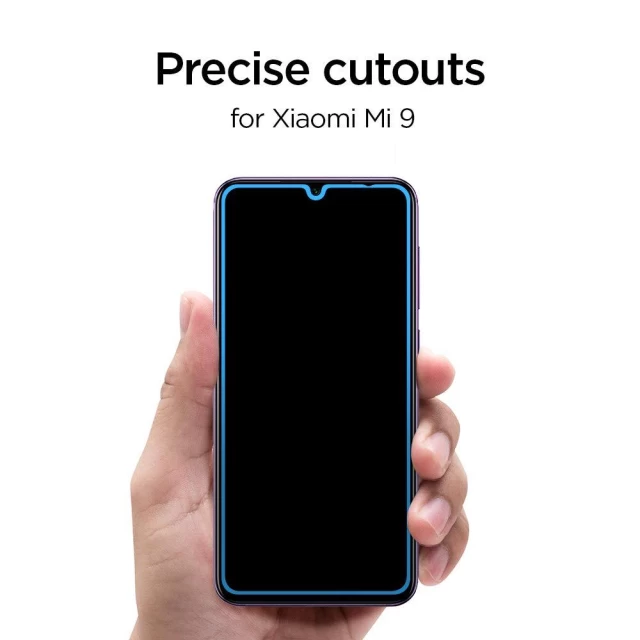 Защитное стекло Spigen для Xiaomi Mi 9 Full Cover Black (S35GL26170)