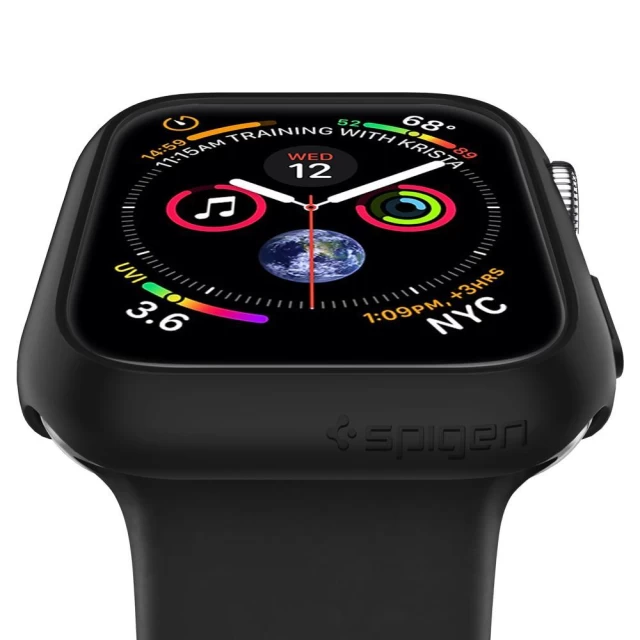Чохол Spigen для Apple Watch 44 mm Thin Fit Black (062CS24474)
