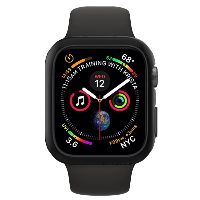 Чохол Spigen для Apple Watch 44 mm Thin Fit Black (062CS24474)