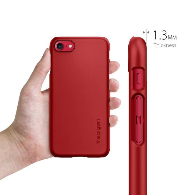 Чехол Spigen для iPhone SE 2020/8/7 Thin Fit Red (042CS22381)