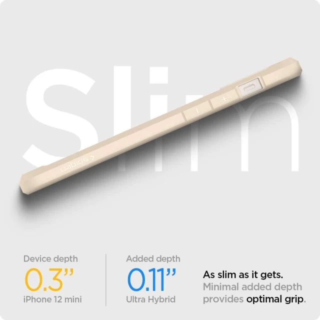 Чохол Spigen для iPhone 12 mini Ultra Hybrid Sand Beige (ACS02178)