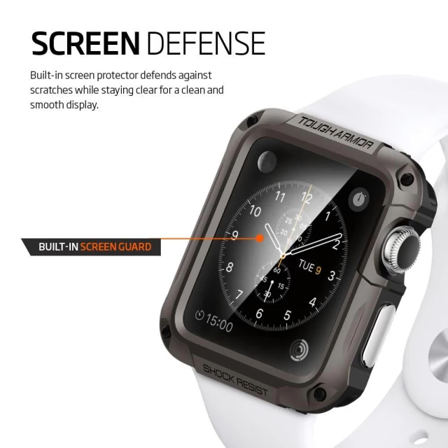Чехол Spigen для Apple Watch 42 mm Tough Armor Gunmetal (SGP11504)