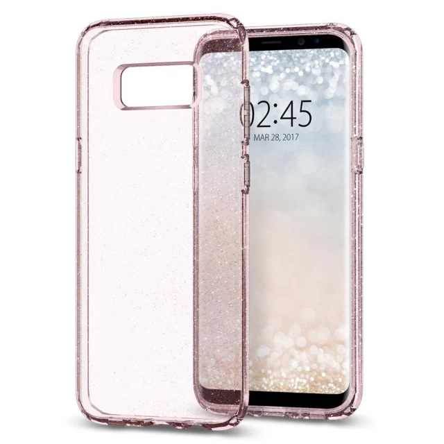 Чохол Spigen для Samsung S8 Plus Liquid Crystal Glitter Rose Quartz (571CS21667)