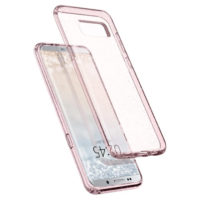 Чехол Spigen для Samsung S8 Plus Liquid Crystal Glitter Rose Quartz (571CS21667)