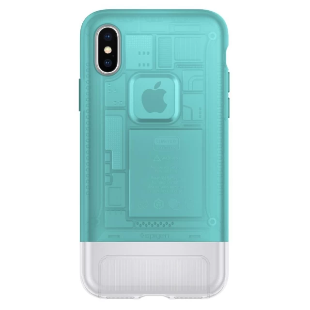 Чехол Spigen для iPhone X Classic C1 Bondi Blue (057CS23194)