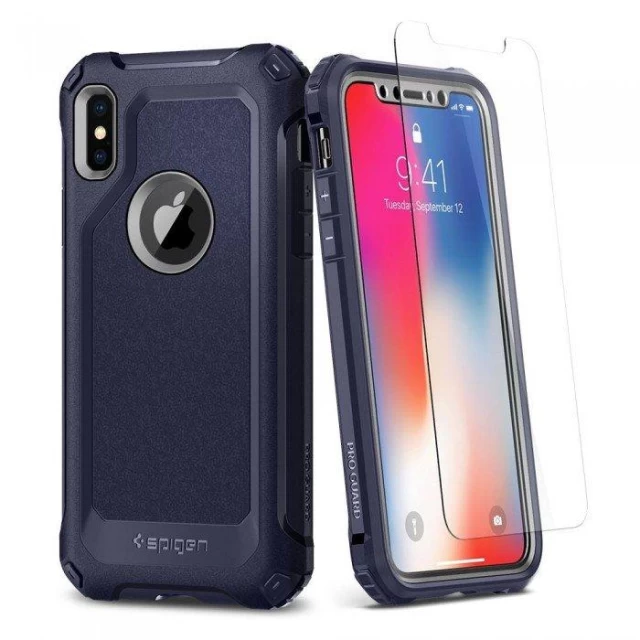 Чехол Spigen для iPhone X Pro Guard Midnight Blue (057CS22653)