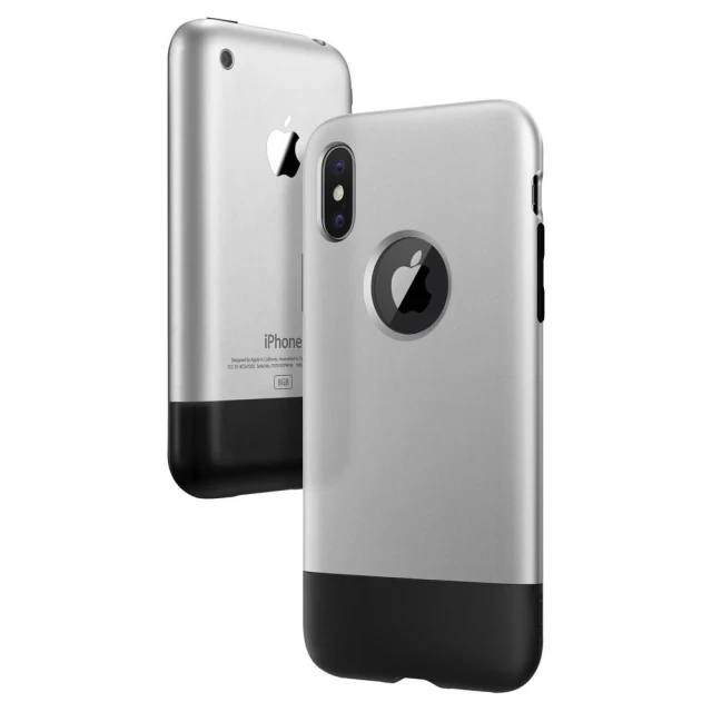 Чохол Spigen для iPhone X Classic One Gray/Black (057CS23345)