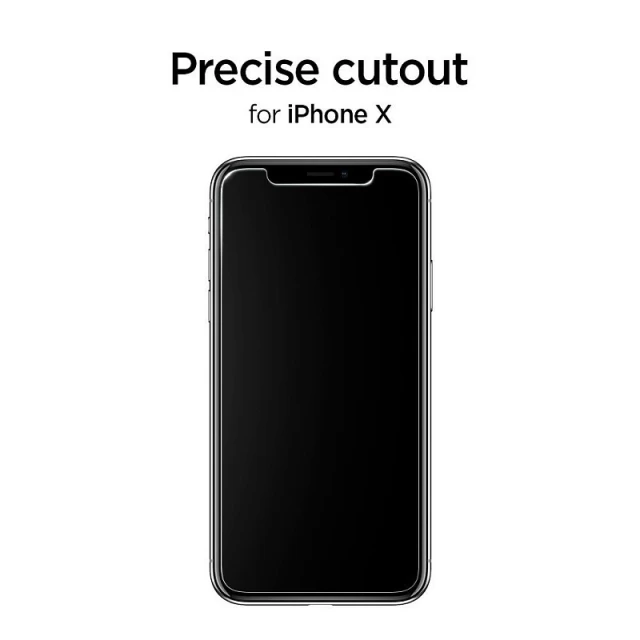 Защитное стекло Spigen для iPhone X/XS SLIM HD (2 Pack) (057GL22106)
