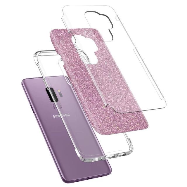 Чехол Spigen для Samsung S9 Plus Slim Armor Crystal Glitter Rose Quartz (593CS22973)