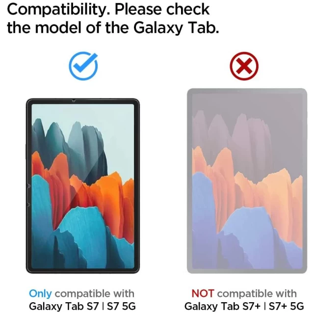 Захисне скло Spigen для Galaxy Tab S7 EZ FIT GLAS.tR Clear (AGL02032)
