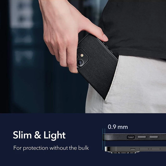 Чехол ESR для iPhone 12 mini Metro Premium Leather Black (3C01201200201)