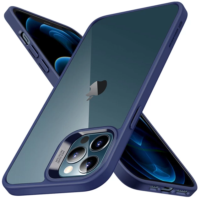 Чехол ESR для iPhone 12 | 12 Pro Classic Hybrid Blue Bumper/Clear Back (3C01201210301)