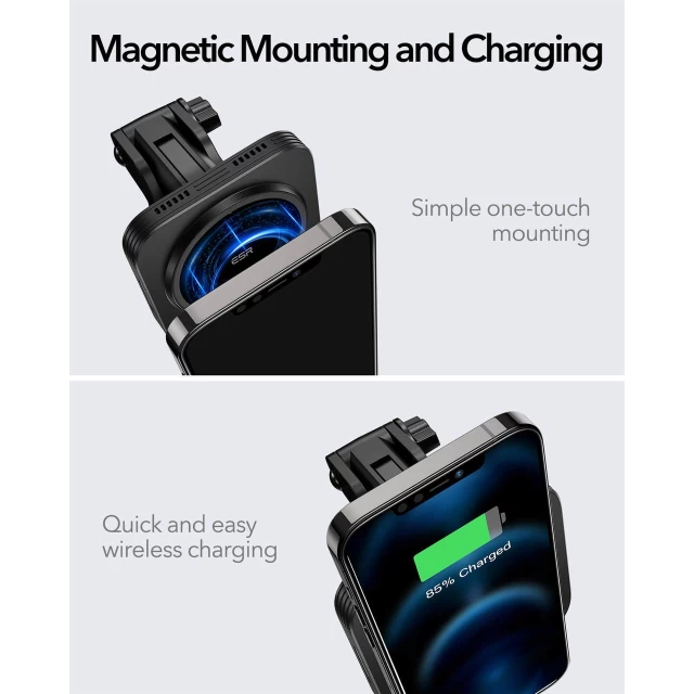 Автотримач з функцією бездротової зарядки ESR HaloLock Dashboard Wireless Car Charger MagSafe (4894240111024)