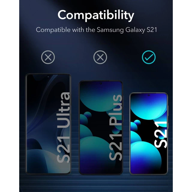 Защитная пленка ESR для Samsung Galaxy S21 Liquid Skin Full-Coverage (3 Pack) Clear (3C03203610101)