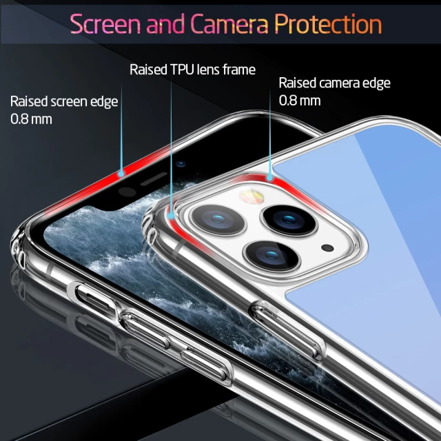 Чохол ESR для iPhone 11 Pro Mimic Tempered Glass Blue/Purple (3C01192150201)