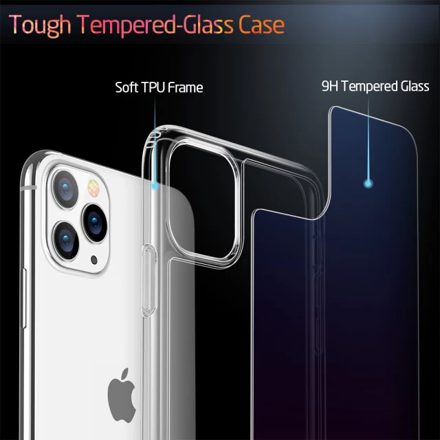 Чехол ESR для iPhone 11 Pro Max Mimic Tempered Glass Red/Blue (3C01192420101)