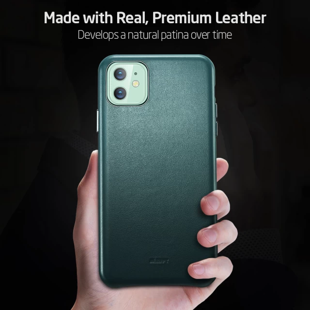 Чехол ESR для iPhone 11 Metro Premium Leather Pine Green (3C01192380201)