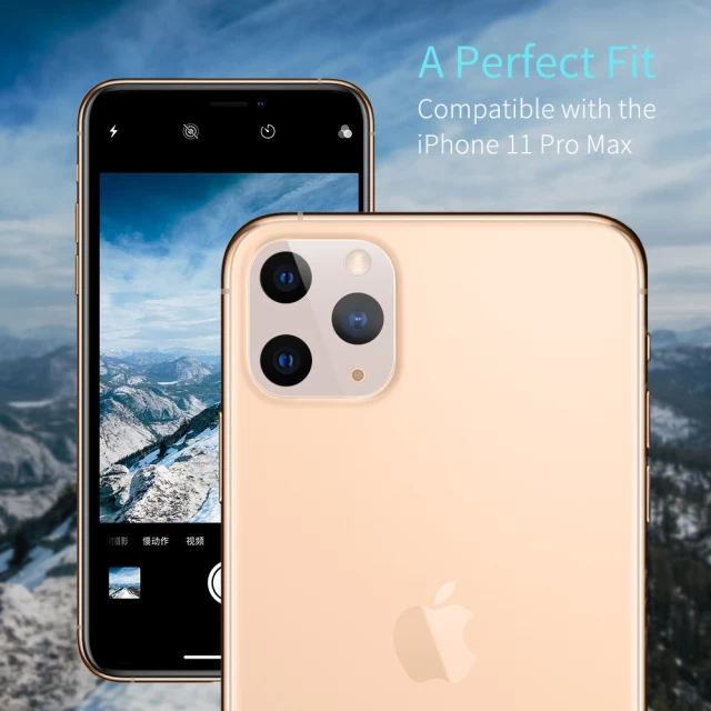 Захисне скло ESR для камери iPhone 11 Pro | 11 Pro Max Fullcover Camera Gold (109236)
