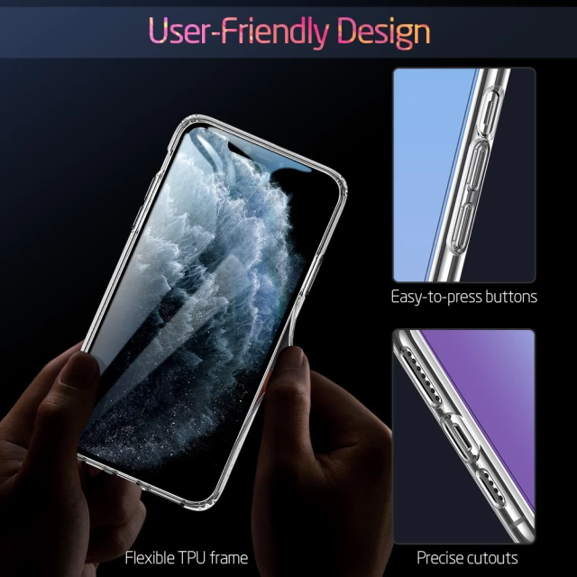 Чохол ESR для iPhone 11 Pro Max Mimic Tempered Glass Blue/Purple (3C01192420201)