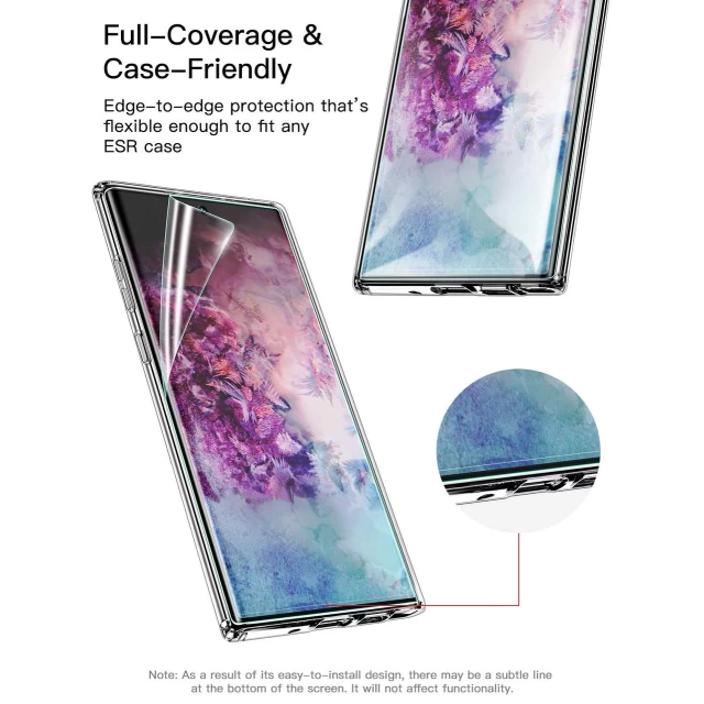 Защитная пленка ESR для Samsung Galaxy Note 10 Plus Liquid Skin Full-Coverage (3 Pack) Clear (4894240084205)