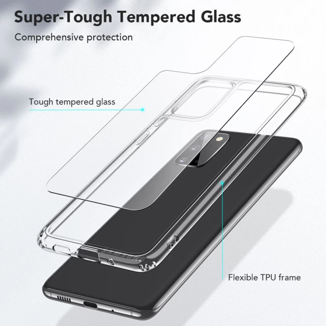 Чехол ESR для Samsung Galaxy S20 Mimic Tempered Glass Clear (3C01194480101)