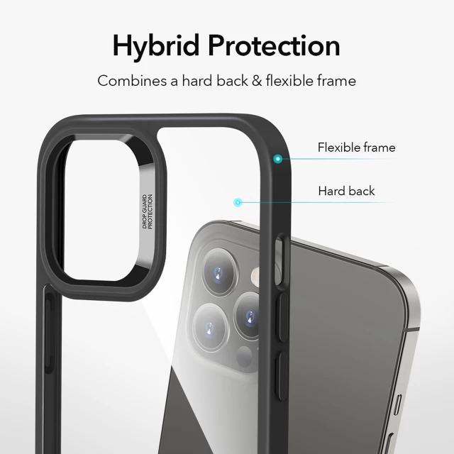 Чехол ESR для iPhone 12 Pro Max Classic Hybrid Black Bumper/Clear Back (3C01201320201)