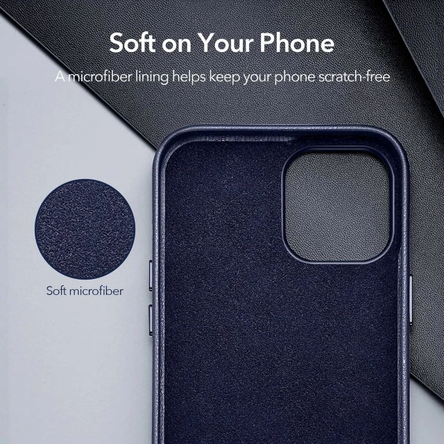 Чохол ESR для iPhone 12 mini Metro Premium Leather Navy Blue (3C01201200301)
