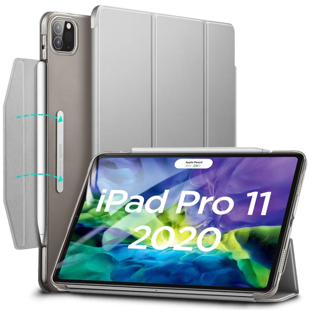 Чохол ESR для iPad Pro 11 2020/2018 2nd/1st Gen Yippee Trifold Silver Gray (3C02192410401)