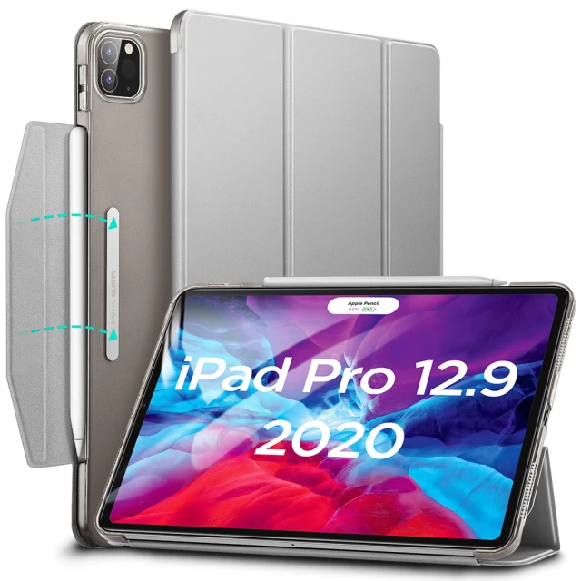 Чехол ESR для iPad Pro 12.9 2020/2018 4th/3rd Gen Yippee Trifold Silver Gray (3C02192480401)