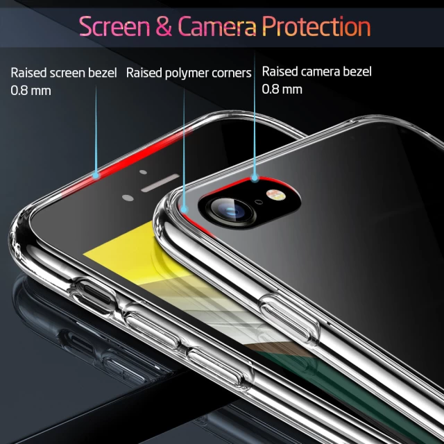 Чехол ESR для iPhone SE 2020/8/7 Mimic Tempered Glass Clear (3C01194880101)